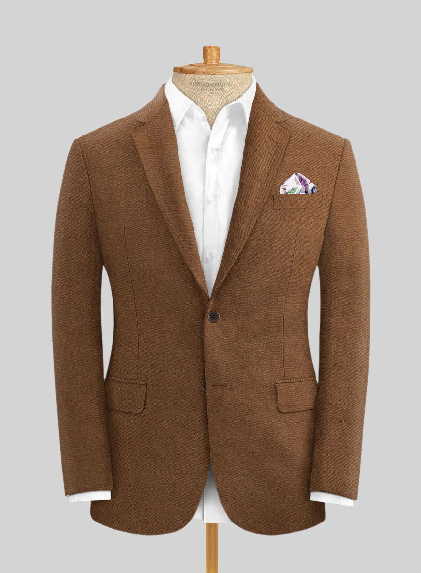 Solbiati Art Du Lin Otter Brown Linen Suit - Image 3