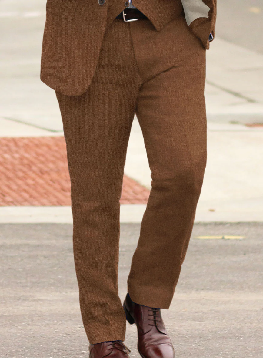 Solbiati Art Du Lin Otter Brown Linen Suit - Image 4
