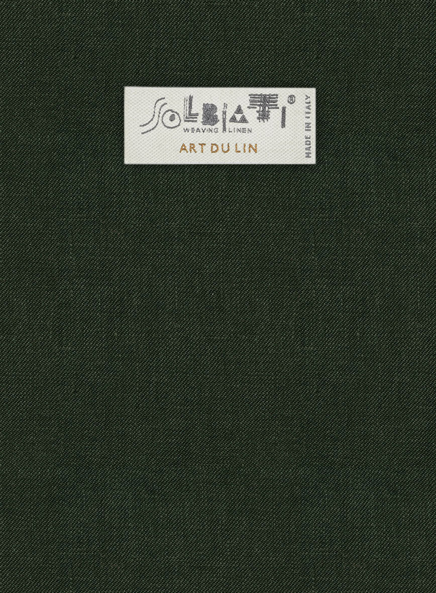 Solbiati Art Du Lin Palm Green Linen Pants - Image 3