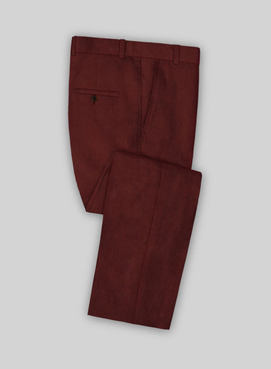Solbiati Art Du Lin Rustic Red Linen Suit - Image 4
