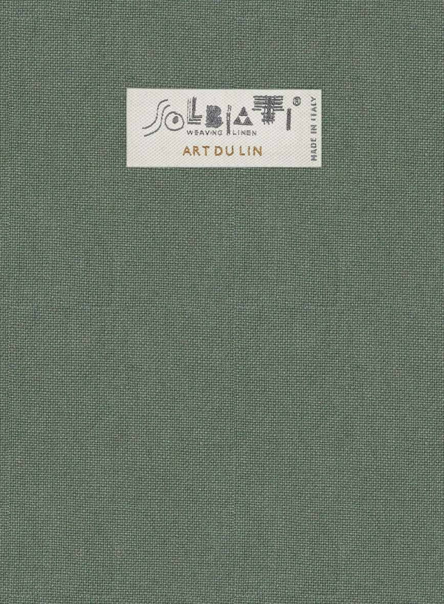 Solbiati Art Du Lin Sage Green Linen Jacket - Image 2