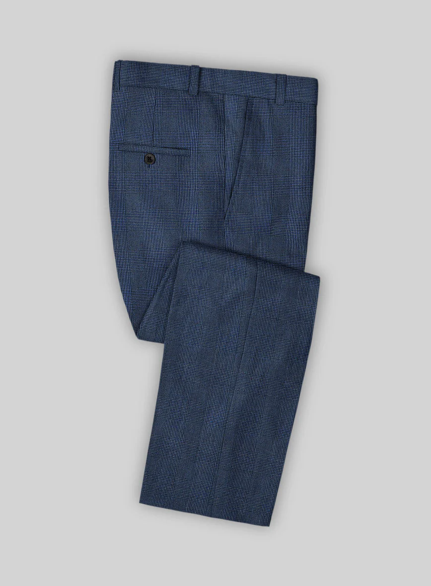 Solbiati Artic Blue Check Linen Suit - Image 6