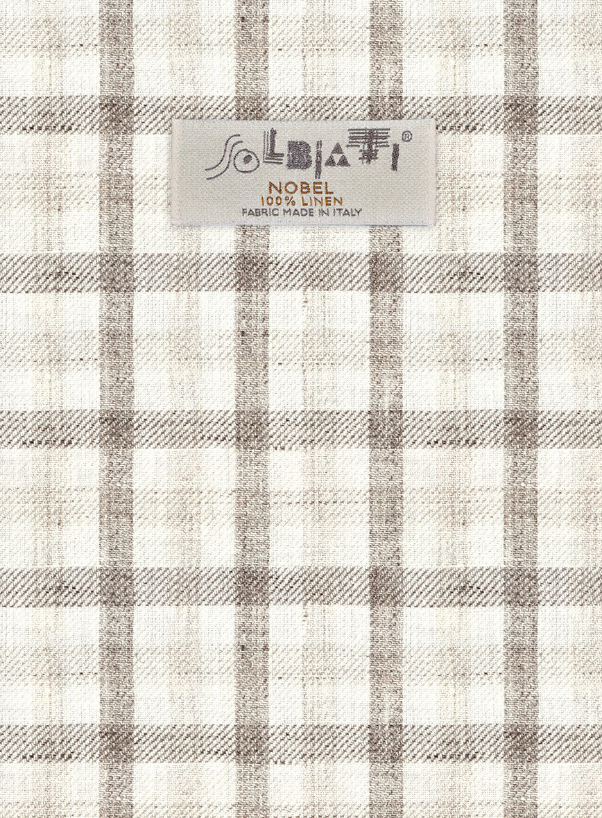 Solbiati Beige Checks Linen Jacket - Image 2