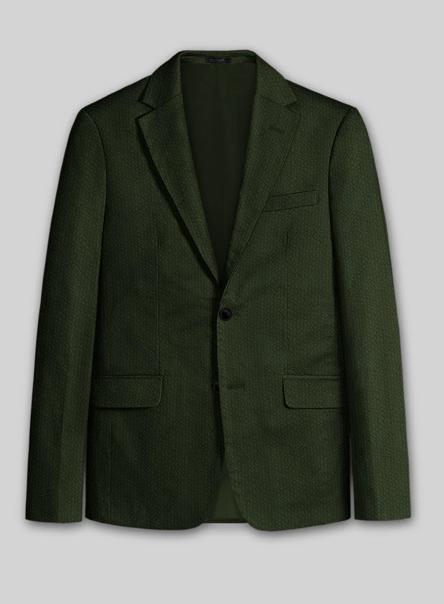 Solbiati Bottle Green Seersucker Suit - Image 4