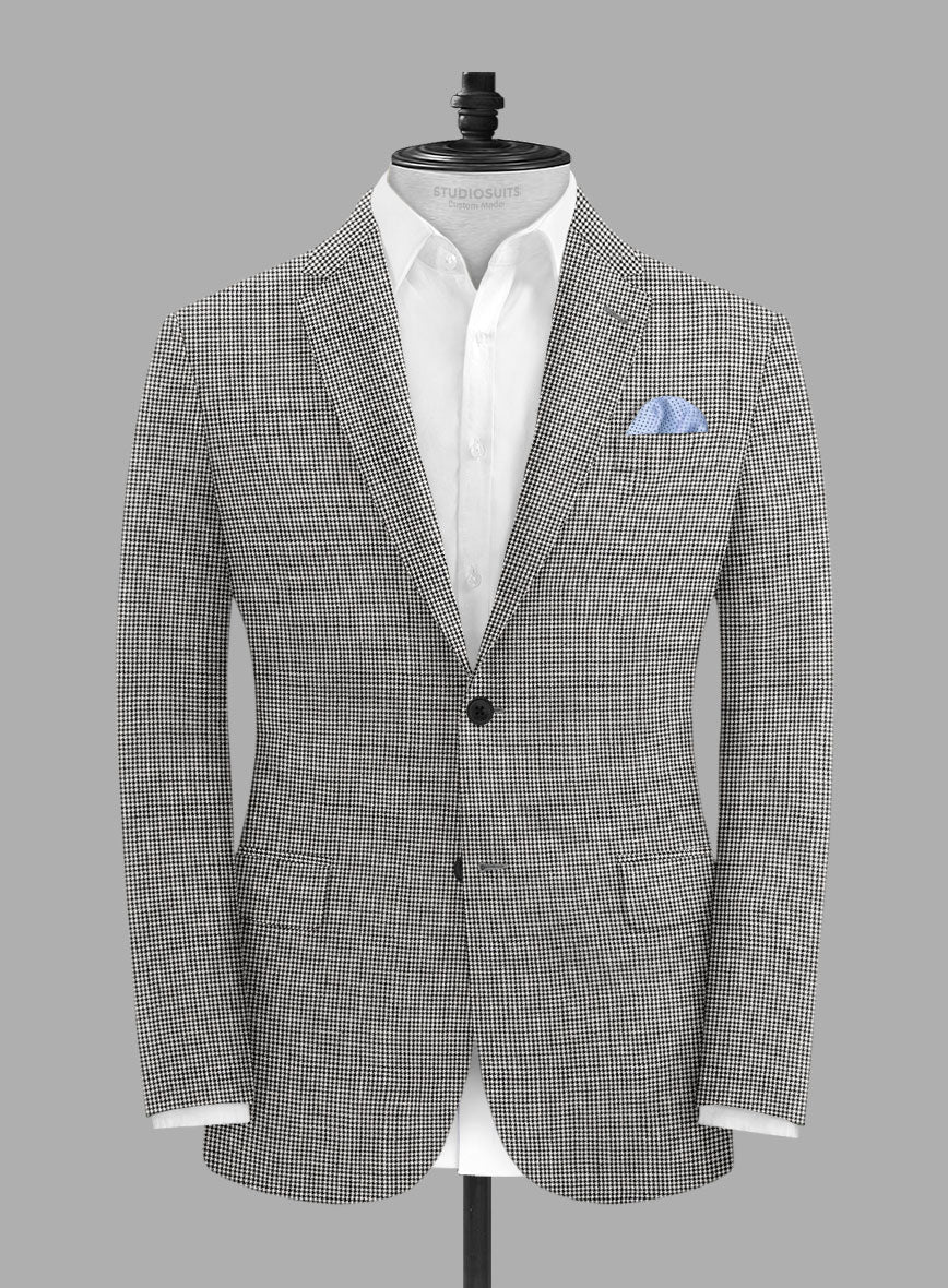Solbiati BW Houndstooth Linen Jacket