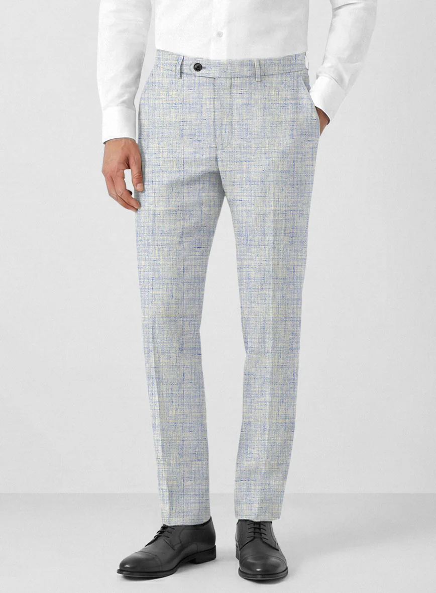 Solbiati Cloudweave Blue Linen Pants