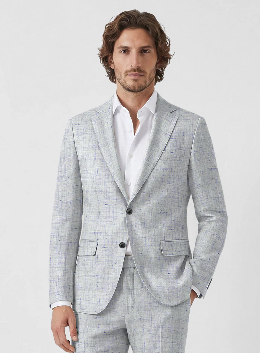 Solbiati Cloudweave Blue Linen Suit - Image 3