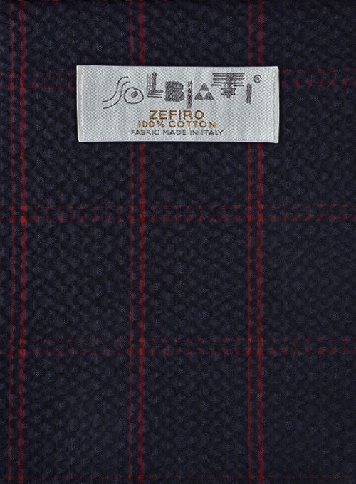 Solbiati Dark Blue Checks Seersucker Jacket - Image 2