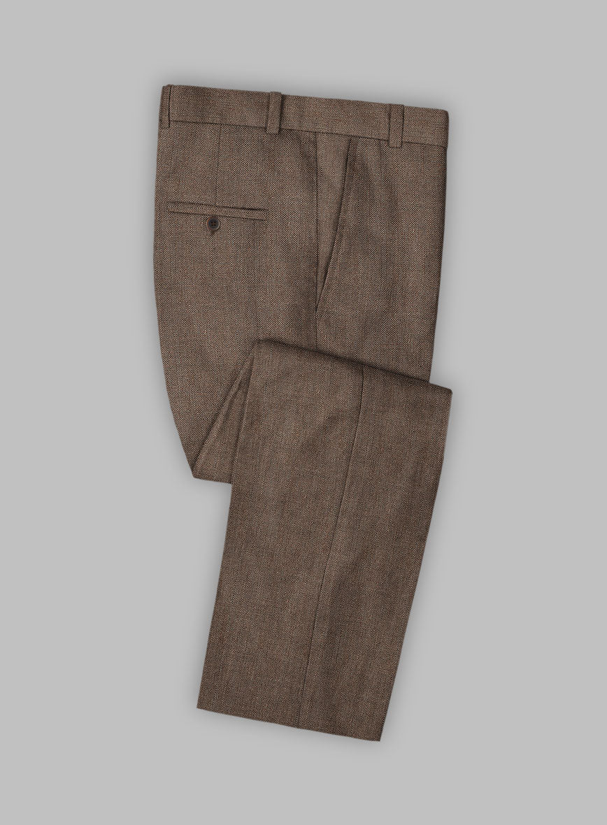 Solbiati Dark Brown Herringbone Linen Suit - Image 5
