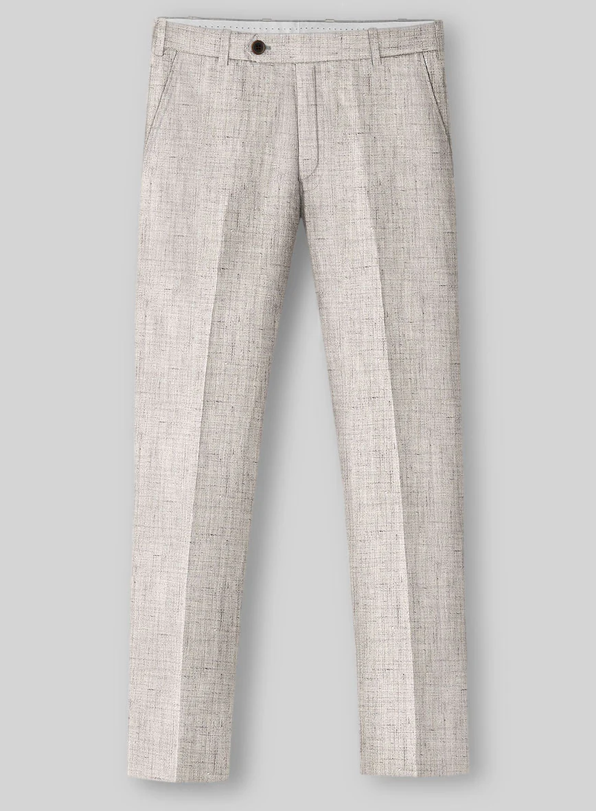 Solbiati Earthweave Brown Linen Pants