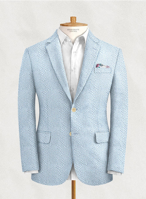 Solbiati Gingham Light Blue Seersucker Suit - Image 3