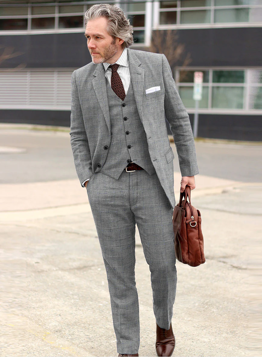 Solbiati Gray Glen Linen Suit - Image 2