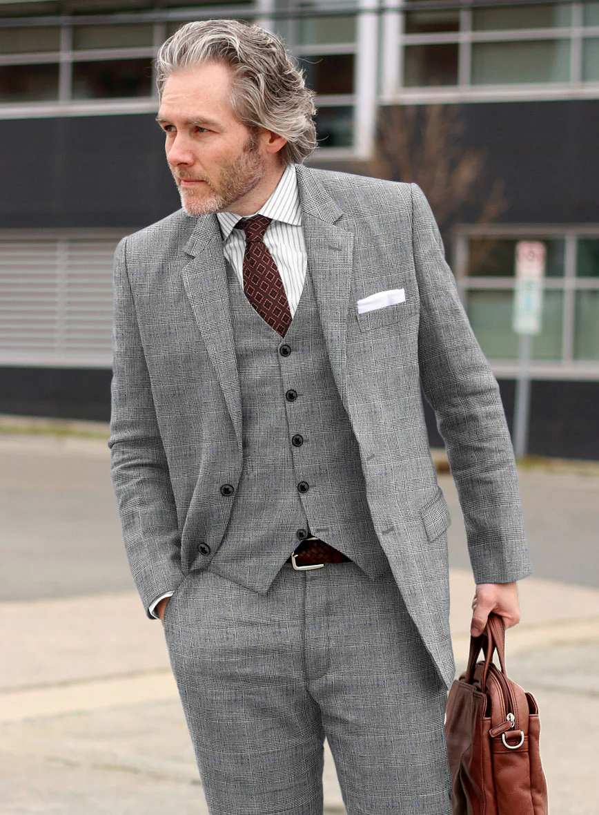 Solbiati Gray Glen Linen Suit - Image 4