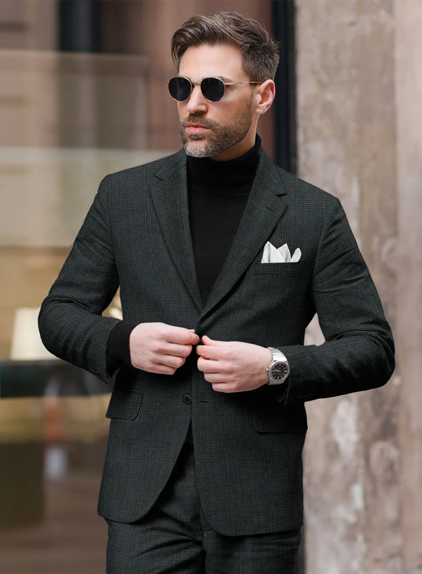 Solbiati Green Check Linen Jacket - Image 2