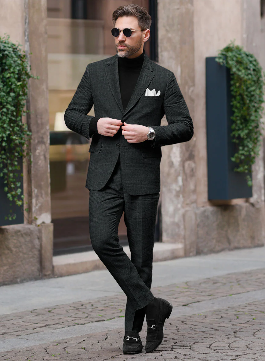 Solbiati Green Check Linen Suit - Image 2
