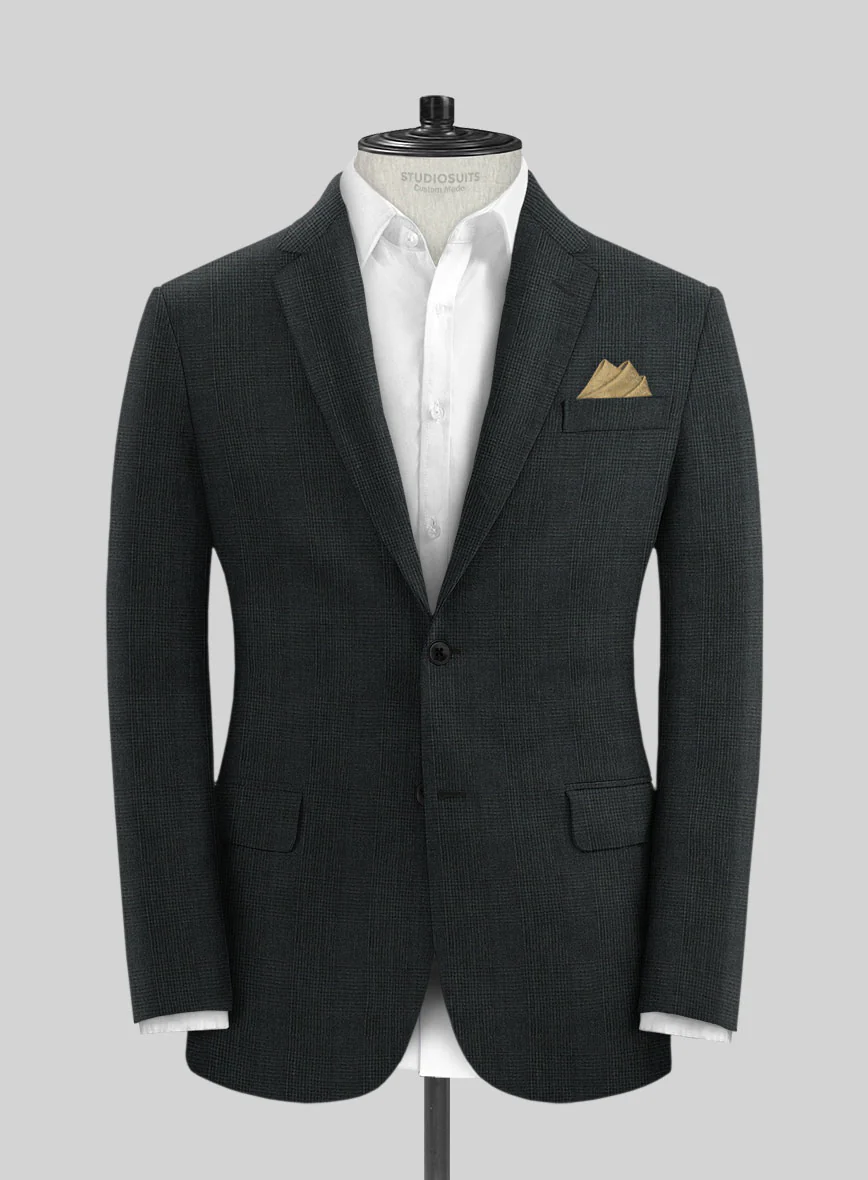 Solbiati Green Check Linen Suit - Image 3