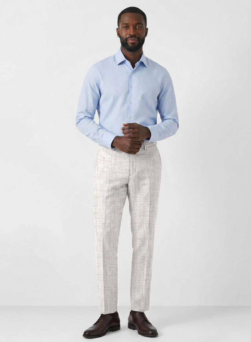 Solbiati Haze Beige Linen Pants - Image 3