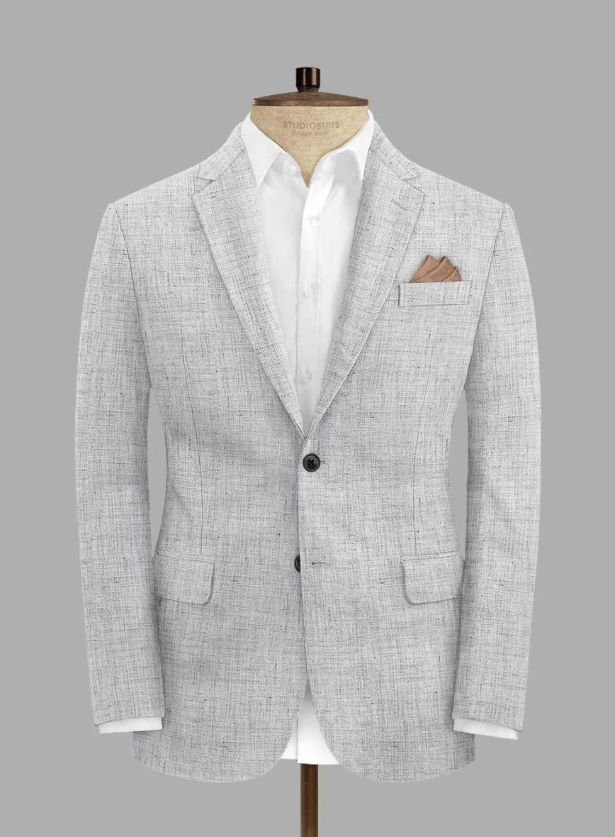 Solbiati Haze Gray Linen Jacket