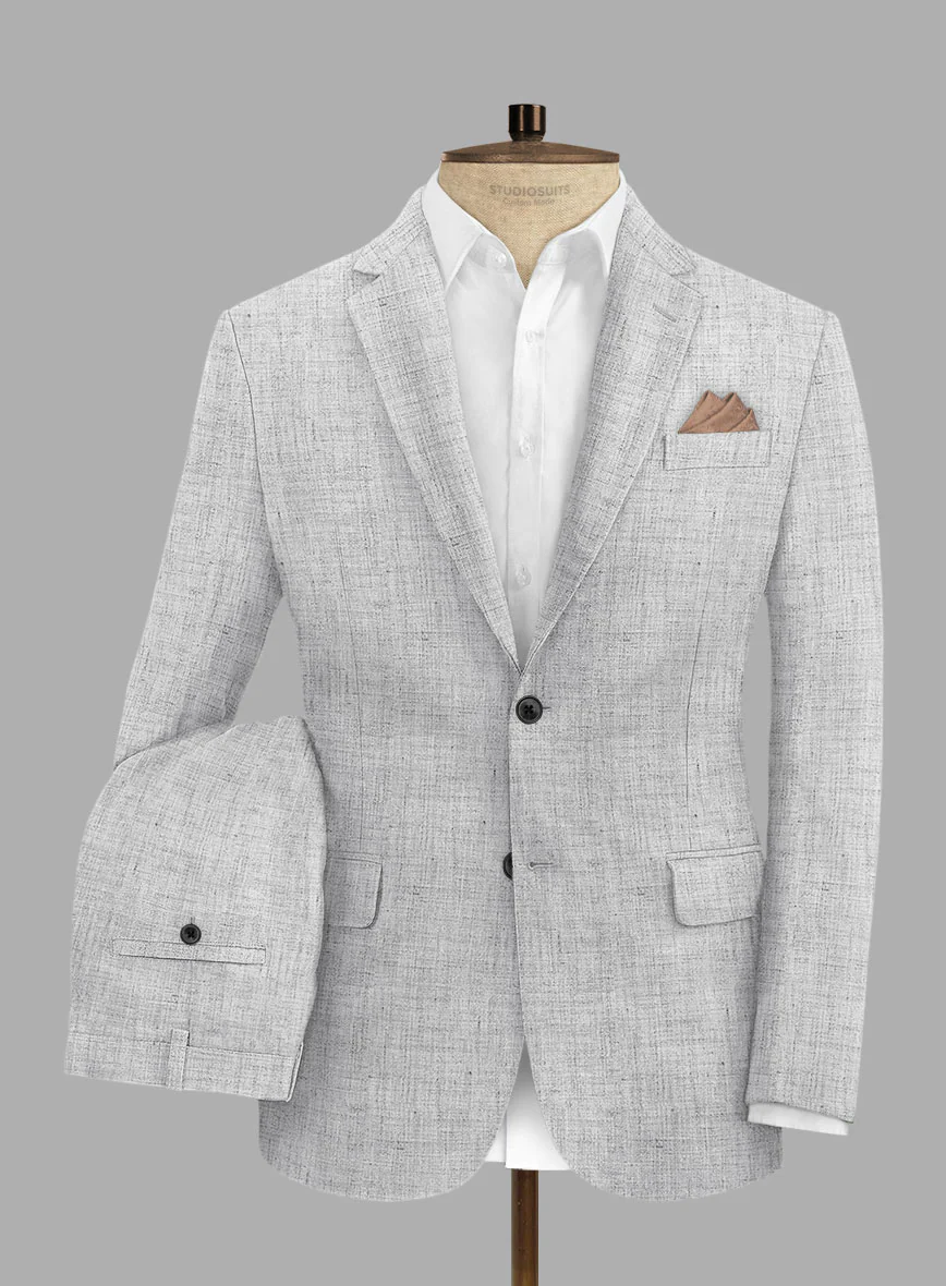 Solbiati Haze Gray Linen Suit
