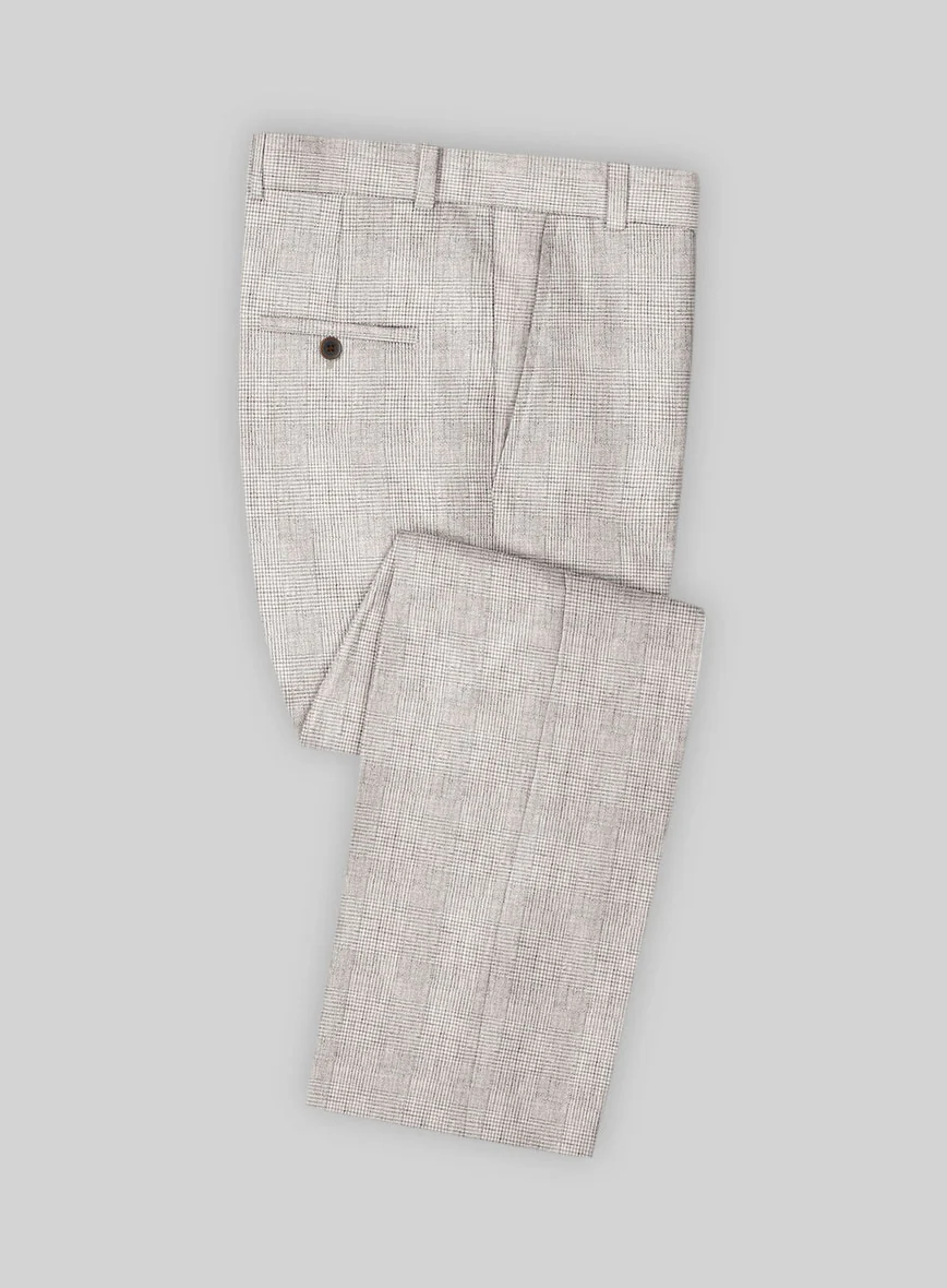 Solbiati Light Beige Check Linen Suit - Image 6
