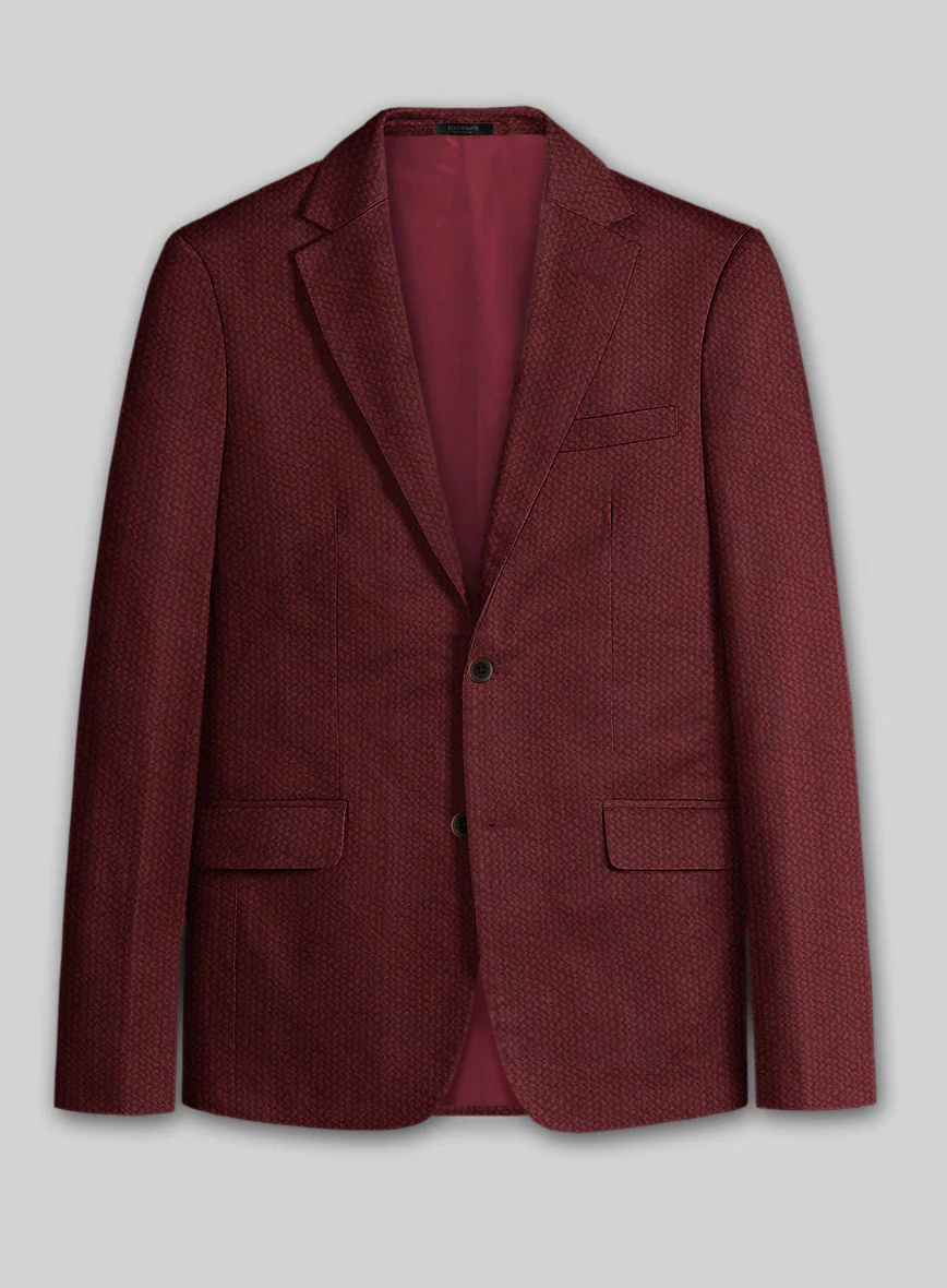 Solbiati Maroon Seersucker Jacket