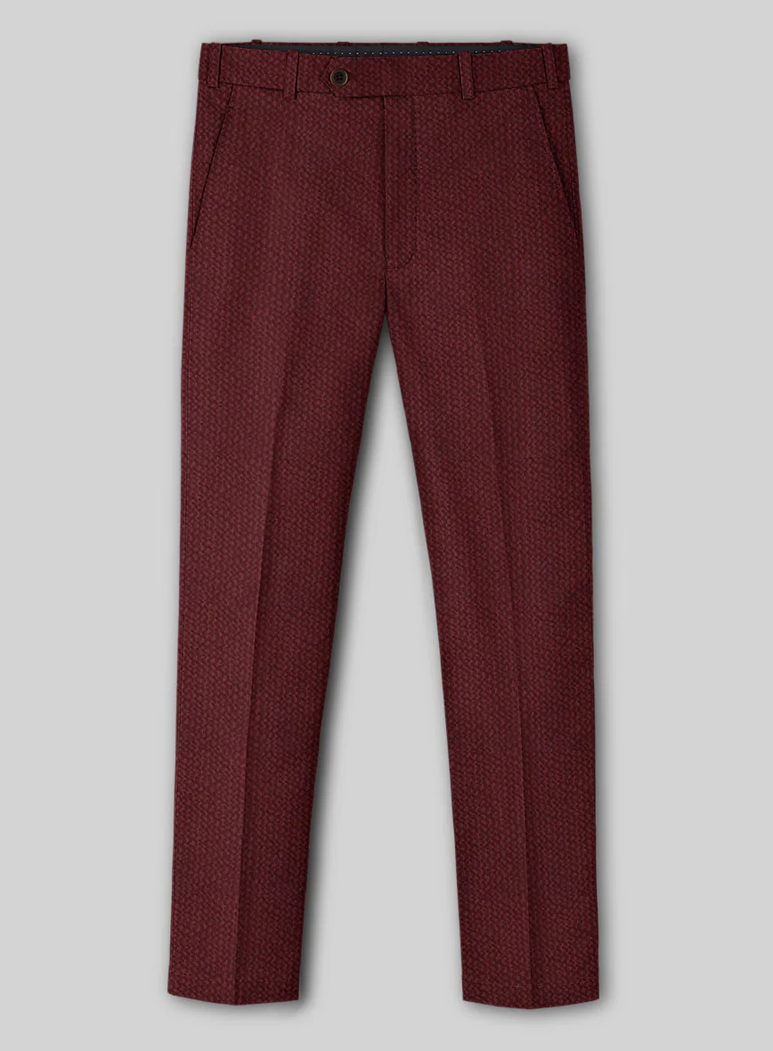 Solbiati Maroon Seersucker Pants - Image 2