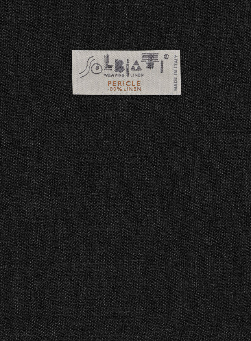 Solbiati Pericle Black Linen Pants - Image 4