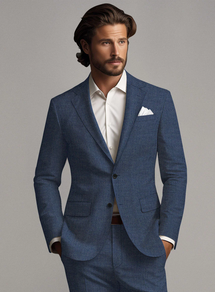 Solbiati Pericle Denim Blue Linen Jacket - Image 2