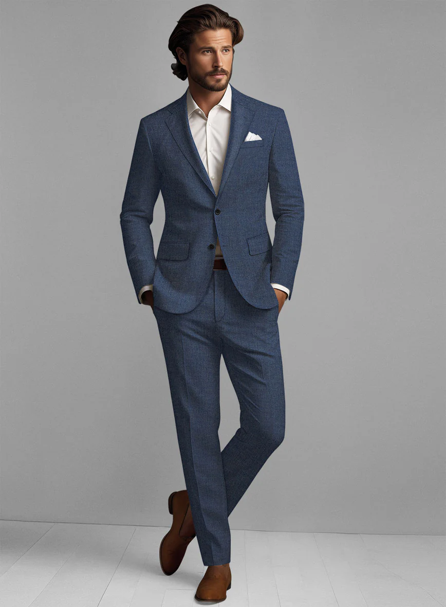 Solbiati Pericle Denim Blue Linen Suit - Image 2