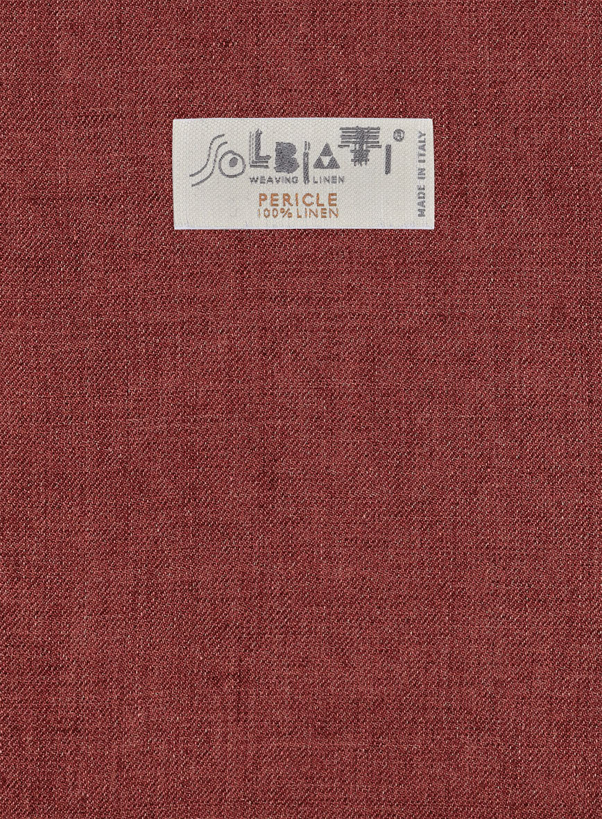 Solbiati Pericle Rust Linen Pants - Image 3
