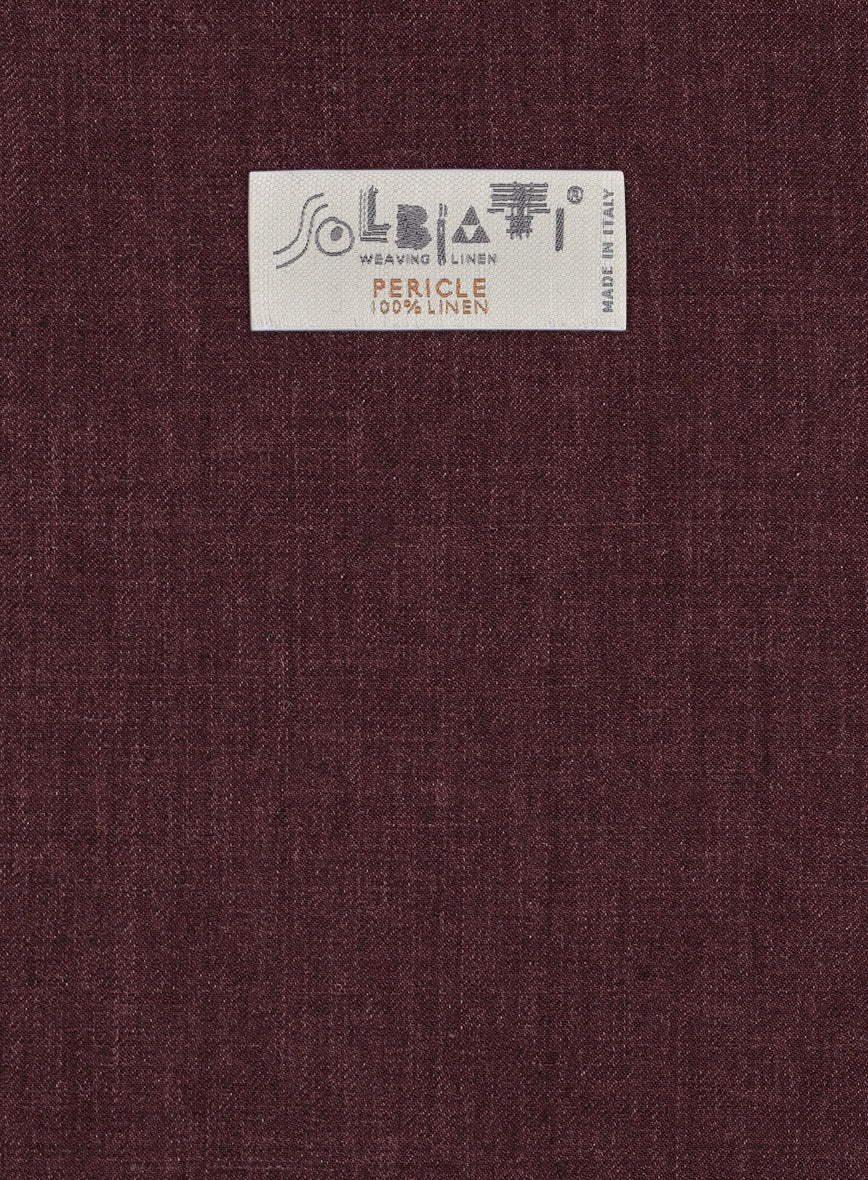 Solbiati Pericle Wine Linen Pants - Image 3