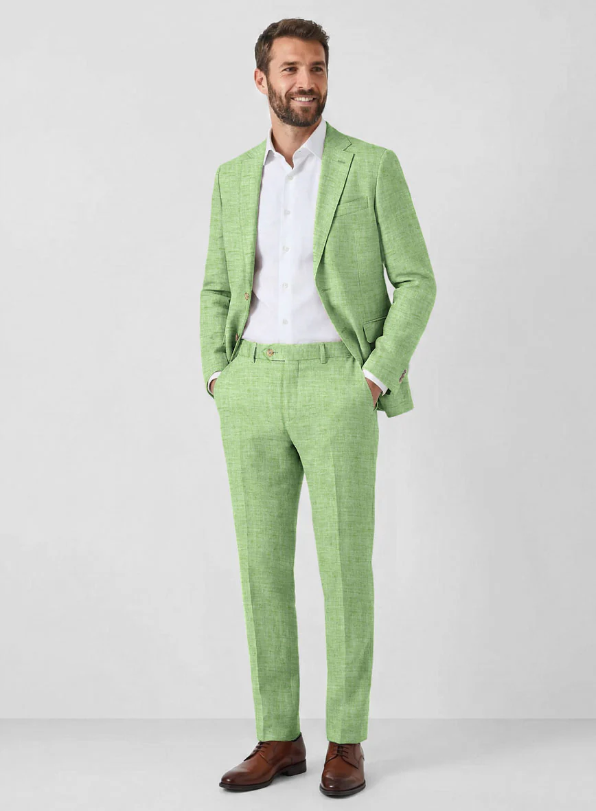 Solbiati Spring Green Linen Suit