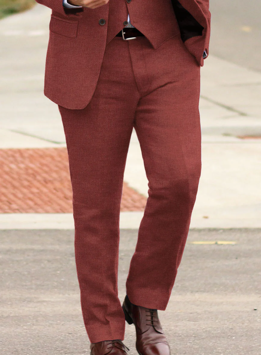 Solbiati Twill Wine Linen Suit - Image 4