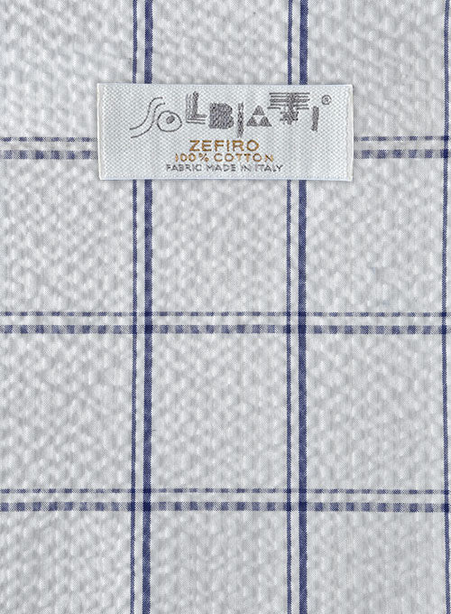 Solbiati White Checks Seersucker Pants - Image 2