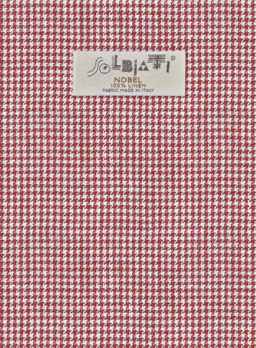 Solbiati Wine Houndstooth Linen Jacket - Image 3
