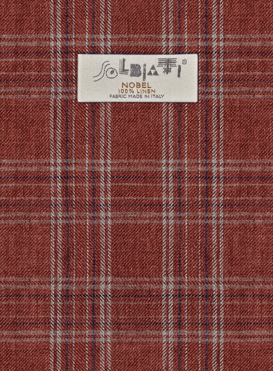 Solbiati Wine Square Linen Jacket - Image 3