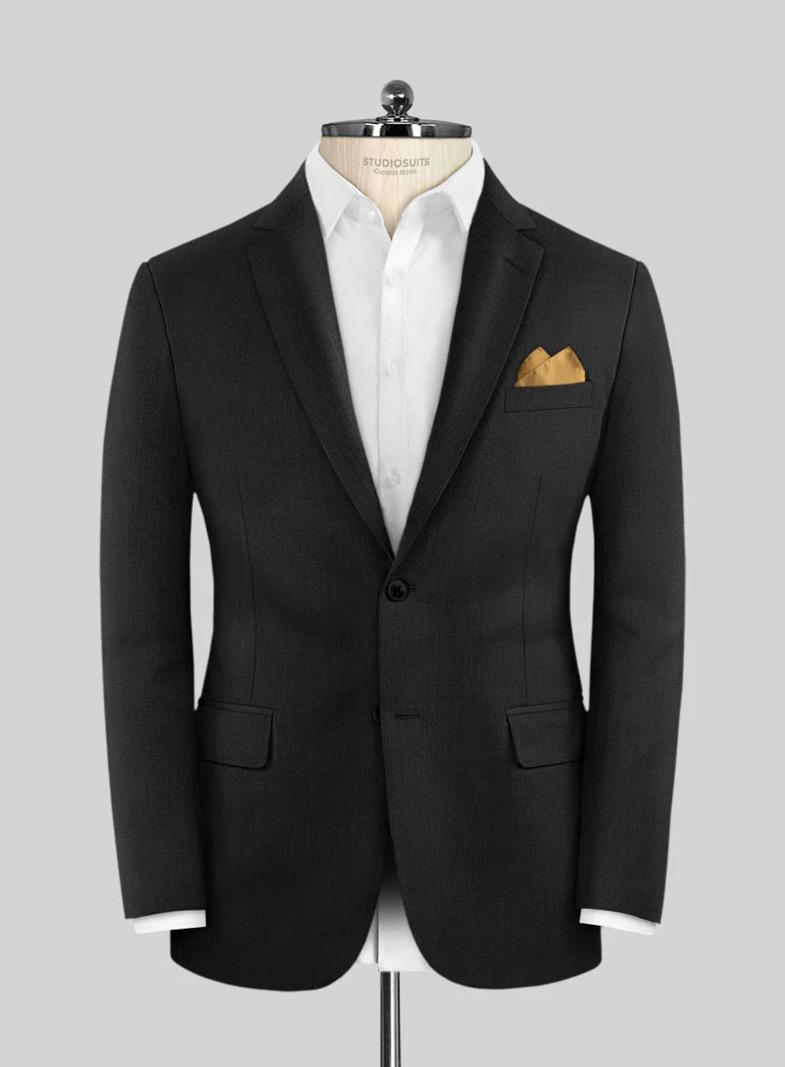 Stretch Black Wool Suit - Image 4