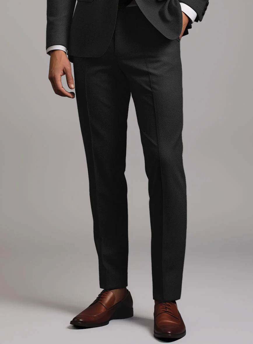 Stretch Black Wool Suit - Image 5
