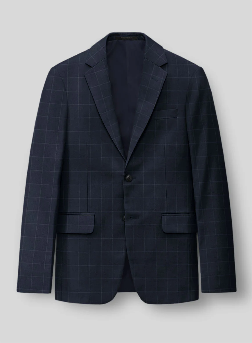 Stretch Boxer Blue Wool Jacket