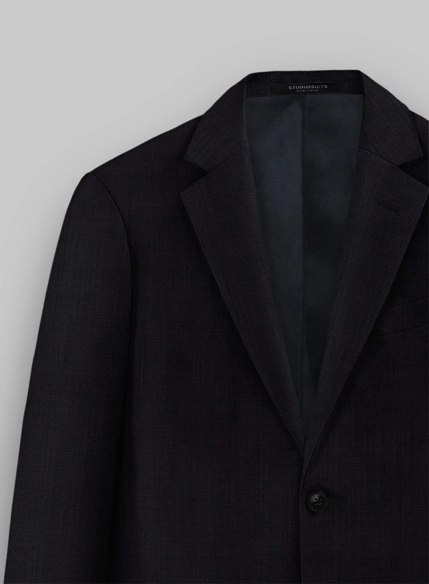 Stretch Midnight Blue Wool Jacket - Image 3