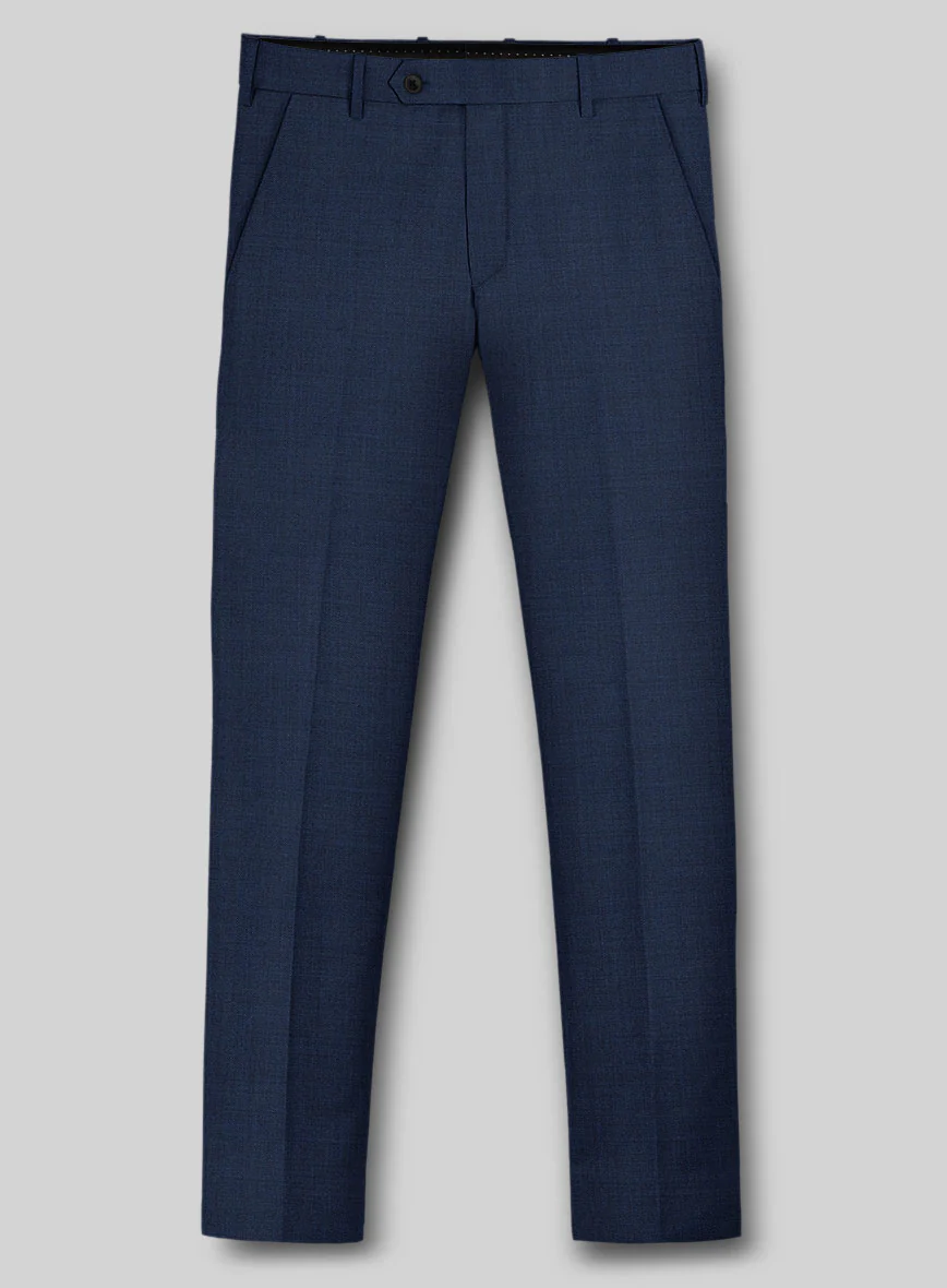 Stretch Royal Blue Wool Pants