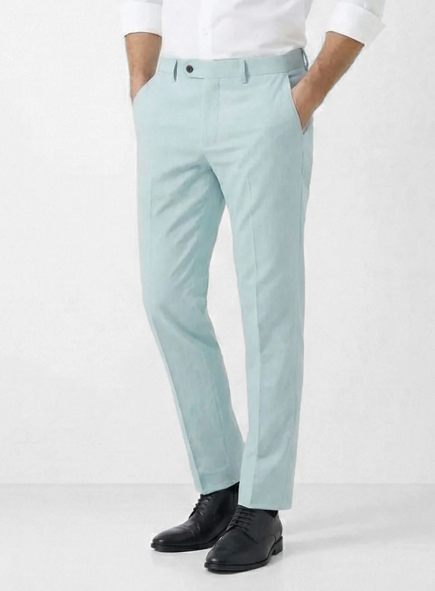 Stretch Summer Sky Blue Chino Pants