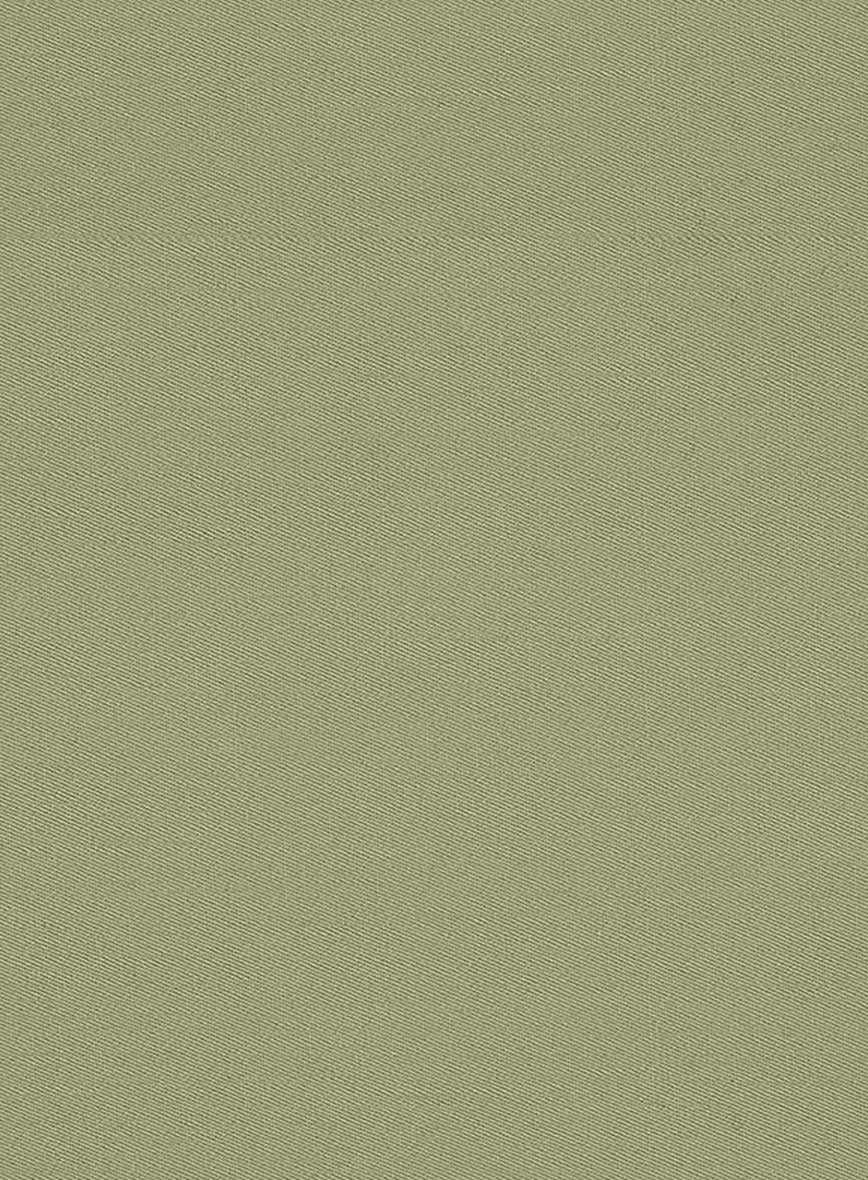 Stretch Summer Army Green Chino Suit - Image 2