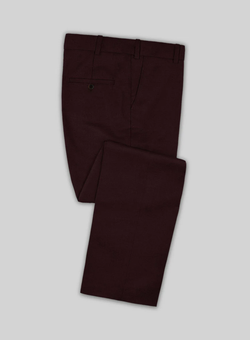 Stretch Wine Wool Suit - Image 5