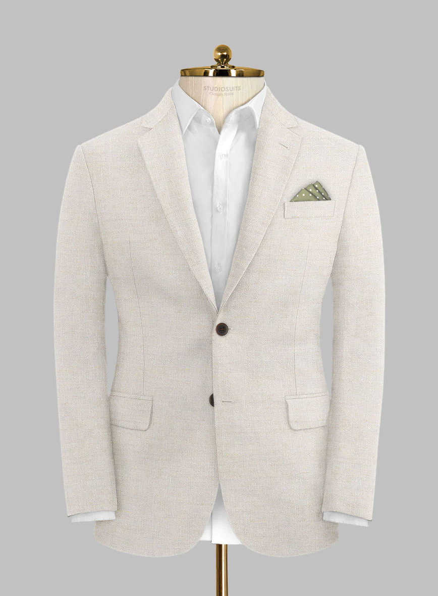 Stylbiella Spring Beige Linen Suit - Image 3