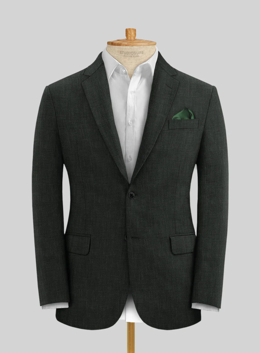 Stylbiella Spring Dark Green Linen Jacket - Image 3