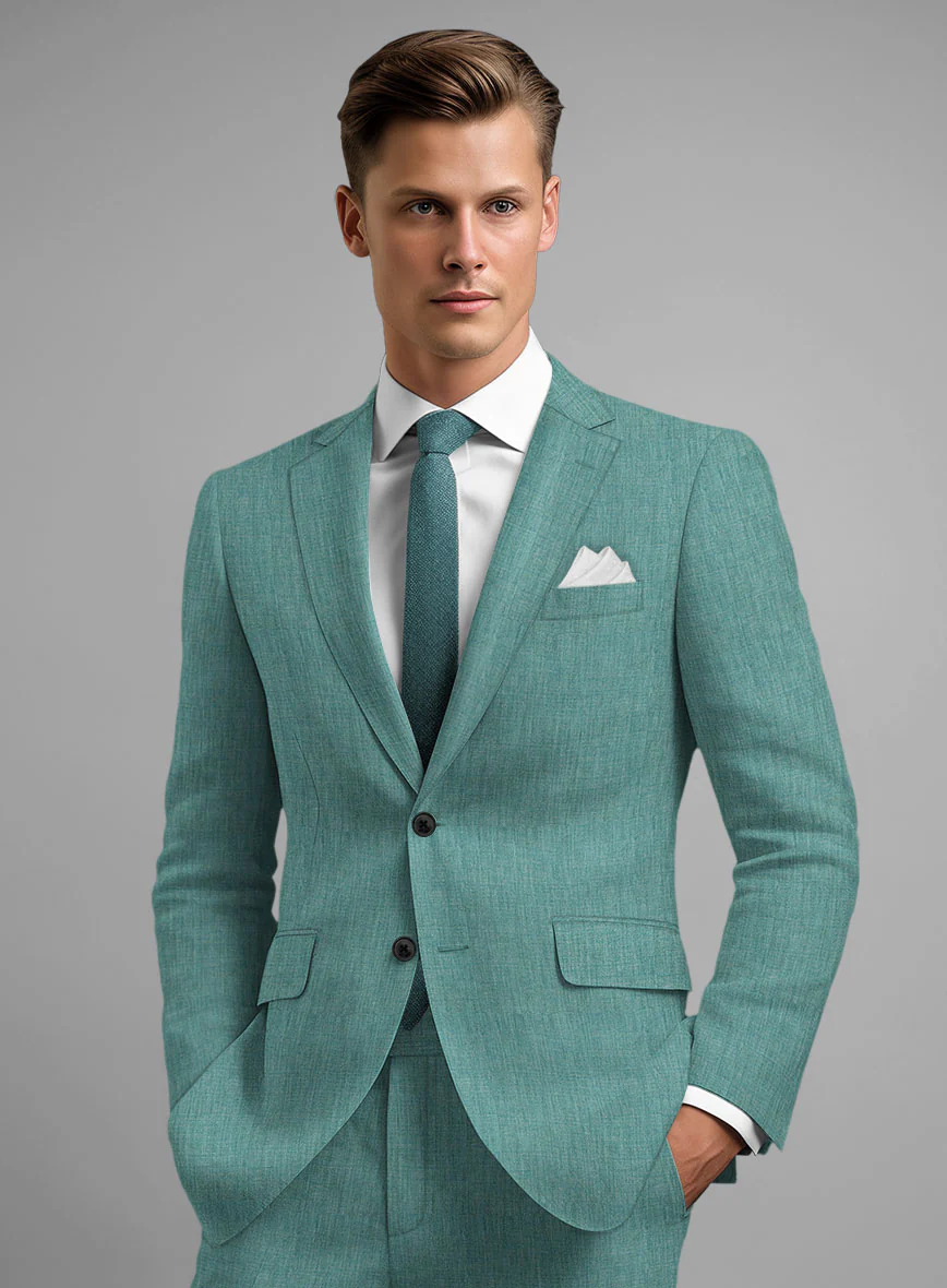Stylbiella Spring Green Linen Jacket - Image 2