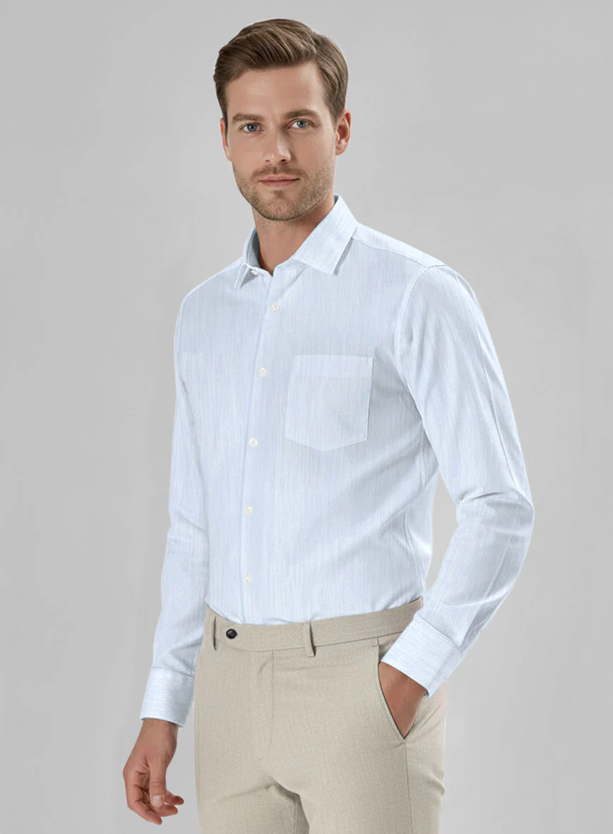 Thomas Mason Cloudy Blue Shirt
