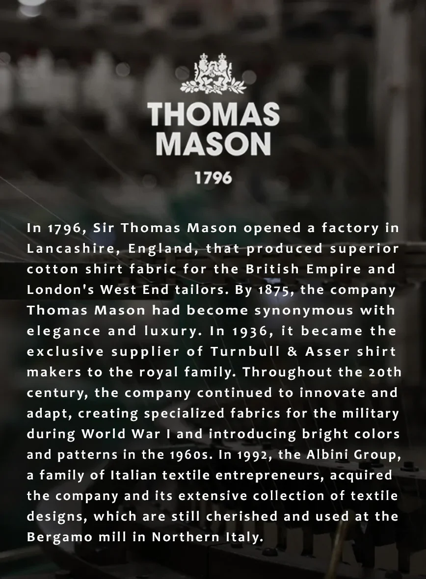 Thomas Mason Cloudy Blue Shirt - Image 7