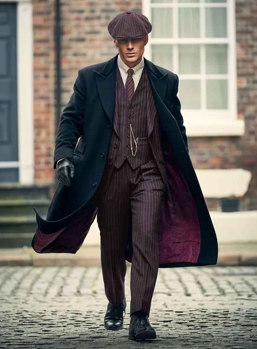 Thomas Shelby Peaky Blinders Wine Wool Suit - Image 2